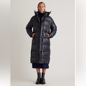 Quince responsible down long puffer jacket - shiny black